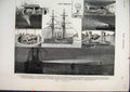 Old Antique Print 1877 H.M.S Temeraire Ship Barbette Tower Electric Light 19th