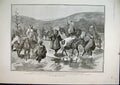 Old Antique Print 1903 Fighting Morocco Dead Battle Tangier Horses River 20th