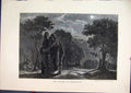 Original Old Antique Print 1871 Scene Garden Gethsemane Moon Fine Art Victorian