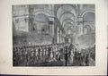 Original Old Antique Print 1872 King George Iii St Pauls Cathedral Siers 19th