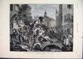 Original Old Antique Print Parliamentary Election Chairing Member 1873 Music Pig