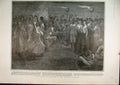 Original Old Antique Print 1903 War Dance Soudanese Featival Bairam Sketch 20th