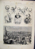 Original Old Antique Print 1871 Dutch Head Dresses Cheese Market Alkmaar Zuider