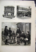 Original Old Antique Print 1886 Employment Women Pit Mouth Marriage Chest Henry
