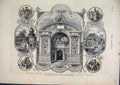 Original Old Antique Print 1873 Vienna Exhibition Moravian Workmen Pavilion Jury