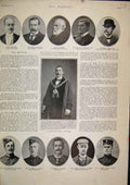 Original Old Antique Print 1901 Portraits Count Lamsdorf Fuller Bowker Mayor