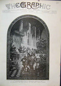 Old Antique Print 1903 Decoration Royal Exchange Mural Painting Painting 20th