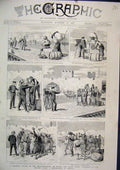 Old Antique Print 1888 Pleasure Cruise Mediterranean Steam Yacht Victoria 19th