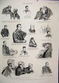 Original Old Antique Print 1888 Parnell Commission Royal Court Justice Witness