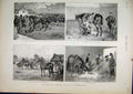 Old Antique Print 1890 Horse Racing Newmarket Nursery Foal Stable Sketch 19th