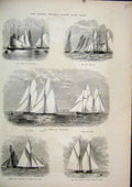 Original Old Antique Print 1886 Judging Sheep Cattle Show Curious Mirage Madras