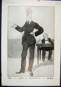 Original Old Vintage Print 1923 Comedy Scene Back Methuselah Man Beard Table