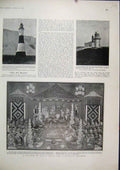 Original Old Antique Print 1903 Native India Art Marriage Ceremony Beachy Head