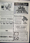 Original Old Antique Print 1911 Advert Beecham Pills Burbery Hats Avon Tyres