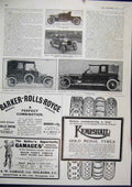 Original Old Antique Print 1911 Advert Kempshail Car Tyres Gamage Holburn Golf