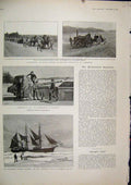 Old Antique Print 1903 Military Transport Aldershot Ship Antarctica Ship 20th