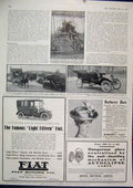 Original Old Antique Print 1911 Advert Burberry Hats Fiat Motors Autoclipse Lamp