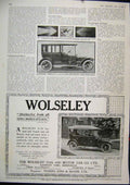 Original Old Antique Print Advert Wolseley Motor Car 1911 Daimler Limousine Lamp