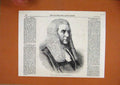Original Old Antique Print 1867 Portrait Selwyn New Solicitor General Judge Wig