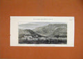 Original Old Antique Print 1882 East Bay Mentone Chalet Des Rosiers Mountains