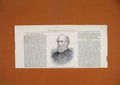 Original Old Antique Print 1882 Portrait Right Hon. Sir George Grey Bart 19th