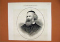 Original Old Antique Print 1877 Portrait Late Topham Water Colour Artist 19th
