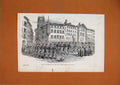 Original Old Antique Print 1847 War Switzerland Federal Troops Fribourg Siers