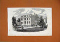 Original Old Antique Print Harley House New Road Residence Queen Oude 1856 19th
