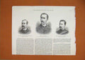 Original Old Antique Print 1885 Afghan Boundary Turkomans Kibitka Camp Murghab