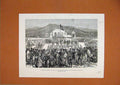 Original Old Antique Print 1880 Interview Owen Lanyon Native Chiefs Transvaal