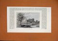 Original Old Antique Print 1873 Building Stamford Public Park Ashton-Under-Lyne