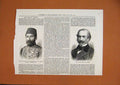 Original Old Antique Print Portrait Ahmed Mukhtar Pasha 1876 Marquis Conygham