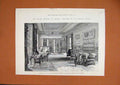 Old Antique Print 1883 Sitting Room Crown Princess Germany Palace Berlin 19th