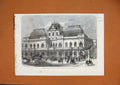 Original Old Antique Print New Railway Station 1866 Liverpool Street Station