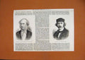 Original Old Antique Print Portrait Cornelius Vanderbilt 1877 TrautschArtist