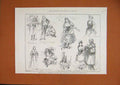 Old Antique Print 1889 Sketches Planquette Comic Opera Paul Jones Theatre 19th