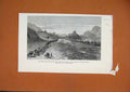 Old Antique Print 1879 Afghan War Ishpola Tope Dry Bed Khyber River Horse 19th