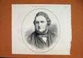 Original Old Antique Print 1879 Potrait Man Late Mr Edward Matthew Ward Artist