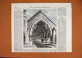 Old Antique Print 1870 Receiving House Redfern Cemetry Sydney Australia 19th