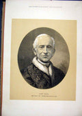 Original Old Antique Print Speia 1878 Catholic Pope Leo Xiii 19th