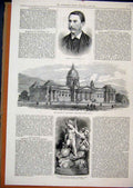 Old Antique Print 1876 Major Channer Parliament Africa Drinking Fountain 19th