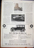 Original Old Vintage Print 1917 Advert Hupp Motor Car Detroit Michigan Wolseley