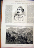 Old Antique Print 1880 Antivari Adriatic Coast Dulcigno Riza Pasha Turkey 19th