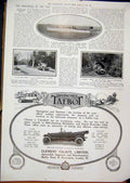 Original Old Antique Print 1914 Advert Talbot Motor Car Wolseley Daimler Forest