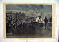 Old Antique Print 1885 Relief Khartoum Concert Music Sailor Desert Soudan 19th