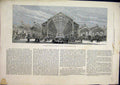 Original Old Antique Print Irish Industrial Exhibition Cork 1883 Interior View