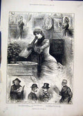 Original Old Antique Print 1882 Valentines Day Quiverful Thwackem Romance 19th
