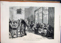 Original Old Antique Print 1879 Distress Sheffield Relief Committee Institute