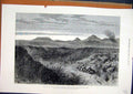 Original Old Antique Print 1879 Zulu War View Spot Prince Imperial Killed Sketch