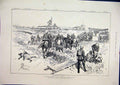Old Antique Print 1886 War Soudan Frontier Conflict Battle Ginnis Sketch 19th